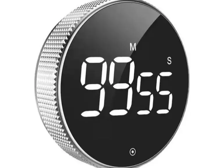 relaxdays Küchentimer Timer Schwarz/Silber