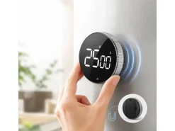 relaxdays Küchentimer Timer Schwarz/Silber