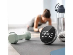 relaxdays Küchentimer Timer Schwarz/Silber