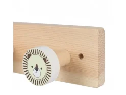 relaxdays Kindergarderobe  x , Weiss/Braun/Mehrfarbig