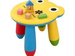 relaxdays Kinderhocker Frosch, 28 x 30 cm, Mehrfarbig