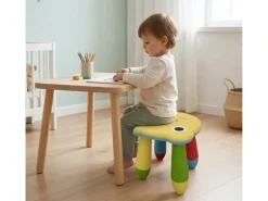 relaxdays Kinderhocker Frosch, 28 x 30 cm, Mehrfarbig