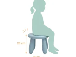 relaxdays Kindersitzhocker Blau