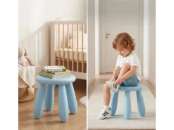 relaxdays Kindersitzhocker Blau