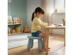 relaxdays Kindersitzhocker Blau