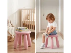 relaxdays Kindersitzhocker Rosa