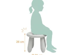 relaxdays Kindersitzhocker Weiss