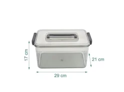 relaxdays Medizinbox aus Kunststoff Transparent
