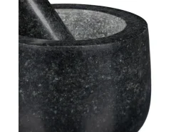 relaxdays Mörser mit Stössel 12 cm, Granit
