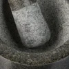 relaxdays Mörser mit Stössel 16 cm, Granit