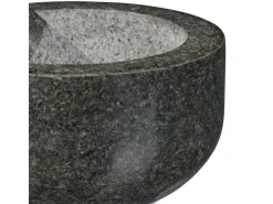 relaxdays Mörser mit Stössel 16 cm, Granit