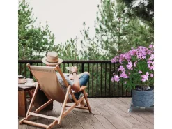 relaxdays Pflanzenroller Silber/Grau
