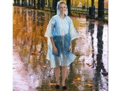 relaxdays Regenponcho 20 Stück, Transparent