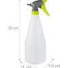 relaxdays Sprühflaschen 1 l, Kunststoff, Weiss, 2 Stück