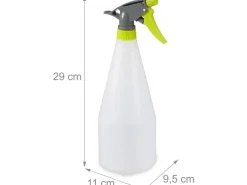 relaxdays Sprühflaschen 1 l, Kunststoff, Weiss, 2 Stück