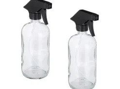 relaxdays Sprühflaschen 500 ml, Transparent, 2 Stück