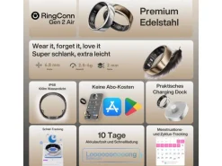 RingConn Smart Ring Gen 2 Air Grösse 6 Silber