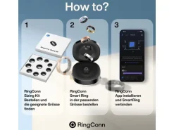 RingConn Smart Ring Gen3, Gr.8 Rose Gold/Brushed Rose Gold
