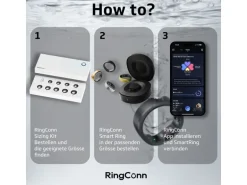 RingConn Smart Ring, Gen 2, Grösse 11, Moonlight Silver