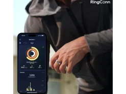 RingConn Smart Ring, Gen 2, Grösse 10, Moonlight Silver