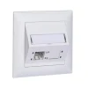 R&M Netzwerkdose EDIZIOdue 88 x 88, 2 Port leer weiss für Kat 6A
