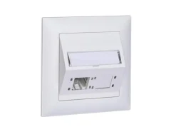 R&M Netzwerkdose EDIZIOdue 88 x 88, 2 Port leer weiss für Kat 6A