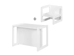 roba Kindersitzgruppe 3in1 Holz Weiss