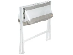 roba Klappbett klappbar, Holz, weiss lackiert, mit Rollen