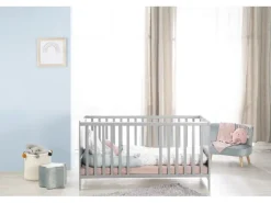 roba Kombi-Kinderbett 70 x 140 cm Holz Taupe umbaubar