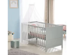 roba Kombi-Kinderbett 70 x 140 cm Holz Taupe umbaubar