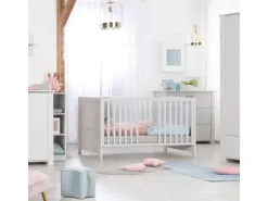 roba Kombi-Kinderbett 70 x 140 cm Lichtgrau Eiche