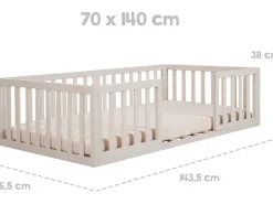 roba Montessori Bodenbett für Kinder 70 x 140 cm