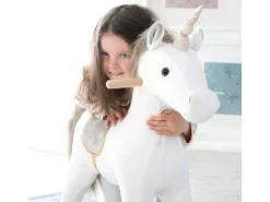 roba Schaukeltier Einhorn Grau/Gold/Weiss