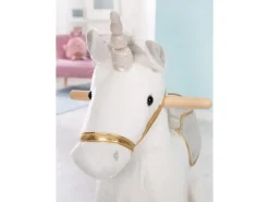 roba Schaukeltier Einhorn Grau/Gold/Weiss