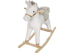 roba Schaukeltier Einhorn Grau/Gold/Weiss
