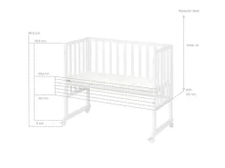 roba Stubenbett inklusive Matratze Canvas-Barriere Mesh-Umrandung