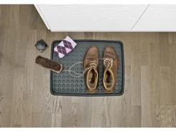 Rotho Abtropfmatte Drops für Schuhe Dunkelgrau