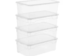 Rotho Aufbewahrungsbox Lady Shoe Transparent, 4 tlg.