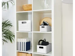 Rotho Aufbewahrungskorb Country 28 x 18.5 x 12.6 cm, Weiss