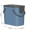 Rotho Recyclingbehälter ALBULA 3 tlg. 105 l, Blau/Anthrazit