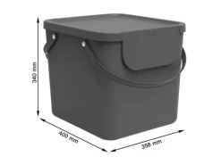 Rotho Recyclingbehälter Albula 40 l, Anthrazit