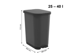 Rotho Treteimer Treteimer 35 l Orbe 35 l, Silber