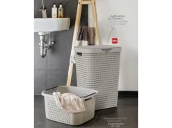 Rotho Wäschesammler Country 55 l, Anthrazit