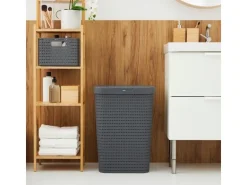 Rotho Wäschesammler Country 55 l, Anthrazit