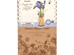 Rowood Bausatz Purple Iris 3D-Holzpuzzle lila Schwertlilie