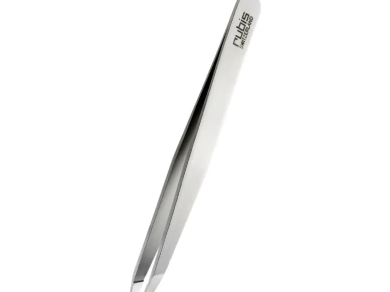 Rubis Pinzette schräg Inox, 1 Stück