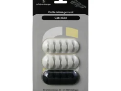 Schönenberger CableClip Kabelhalterungen, 66 mm, Weiss / Schwarz