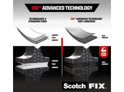 Scotch Doppelseitiges Klebeband Fix Extreme 19 mm x 1.5 m, Weiss