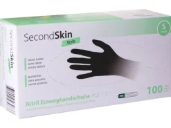 SecondSkin Einweghandschuh Nitril Style S, Schwarz, 100 Stück