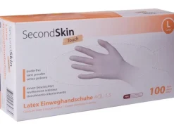 SecondSkin Einweghandschuh Latex Touch L, Beige, 100 Stück